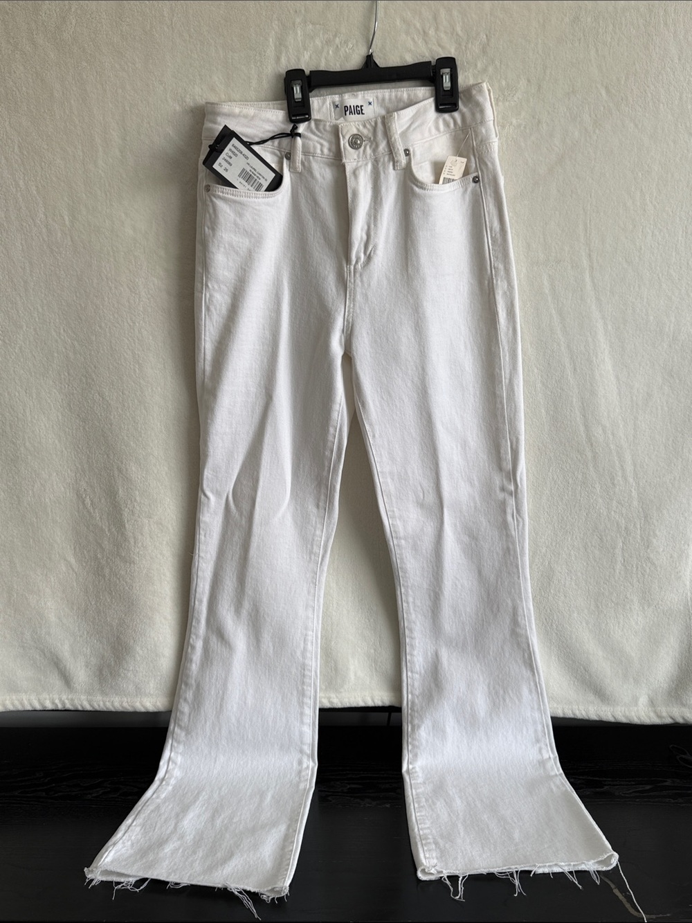 PAIGE White Flare Jeans — High-Rise Wide Leg